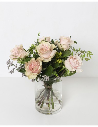 Six Pink Roses Bouquet